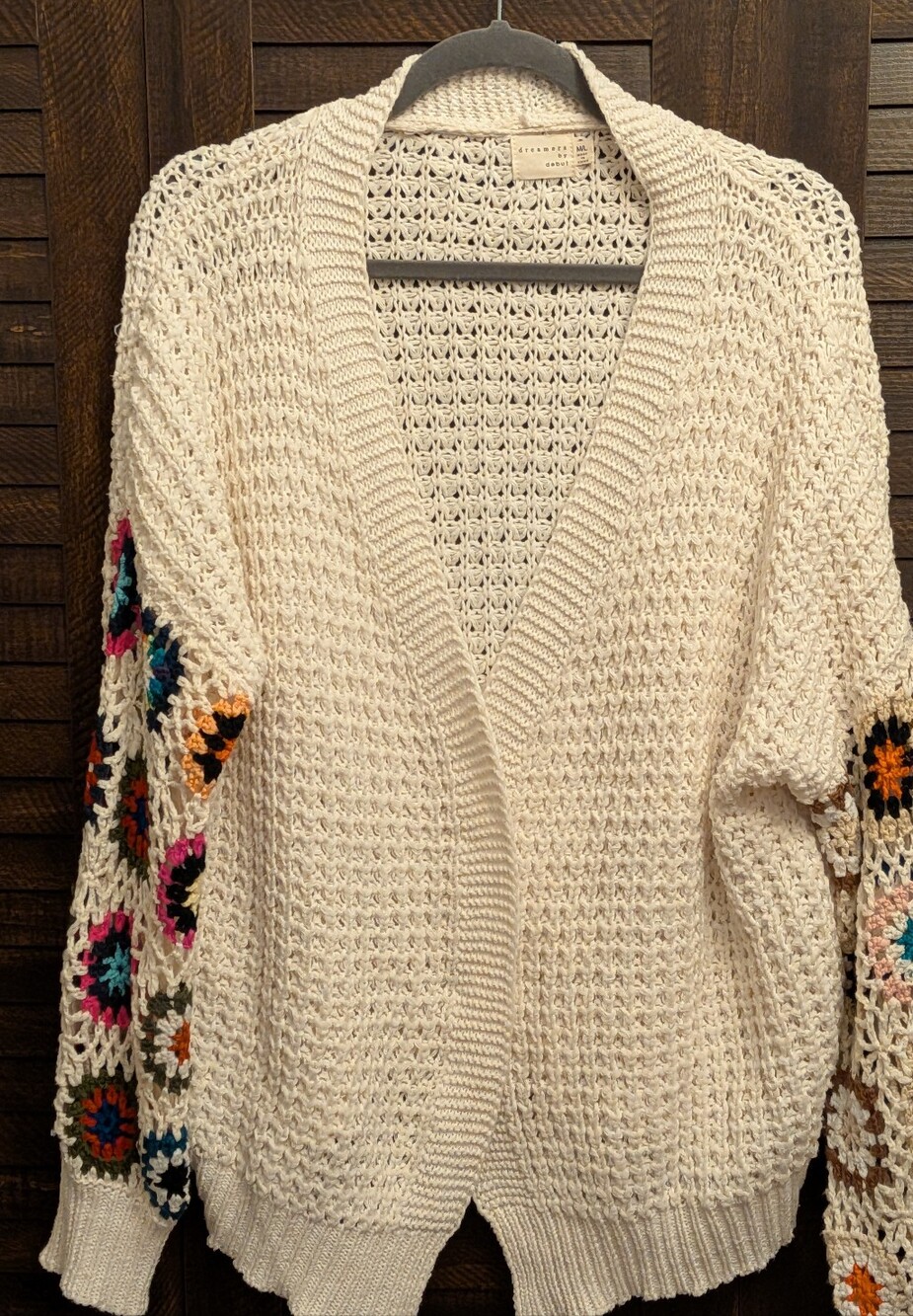 Crochet Sweater Granny Square Patterned Sleeves